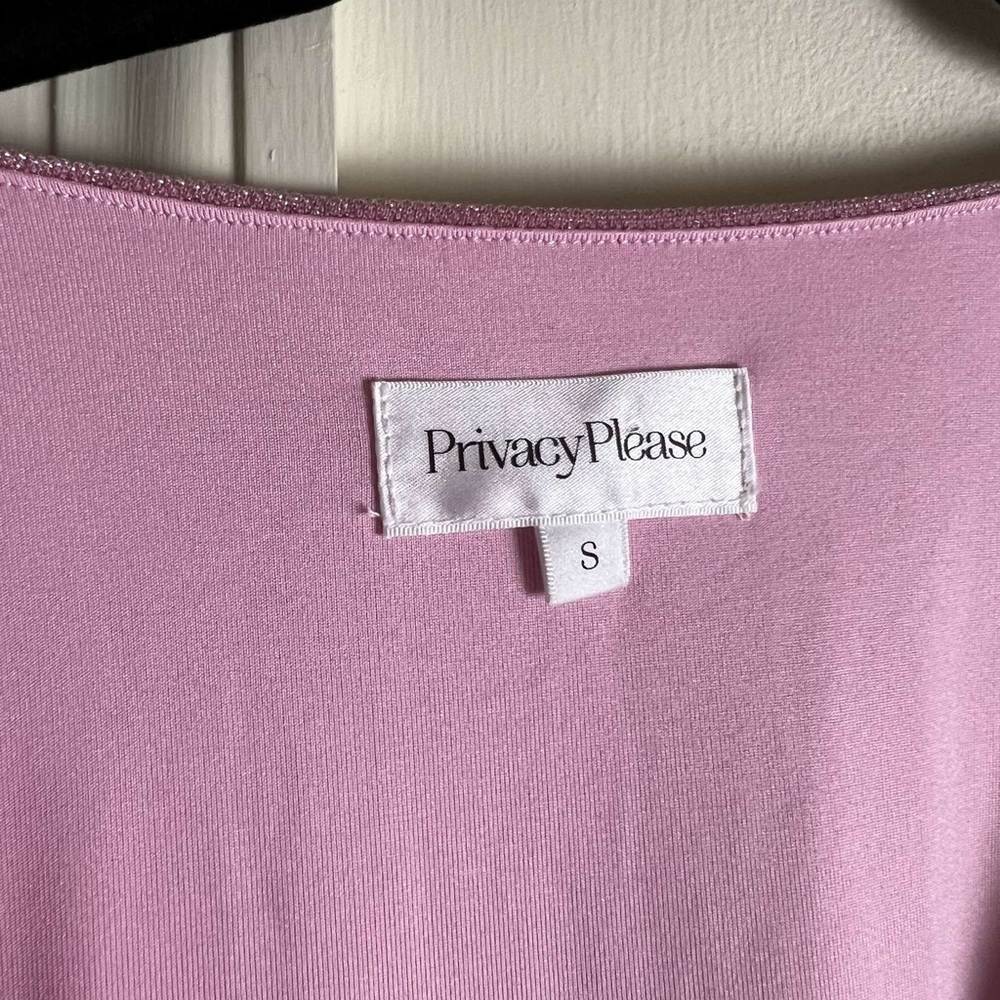 Pink Privacy Please Ruched Drawstring Sylvie Mini Cleavage Dress Small - Picture 9 of 9